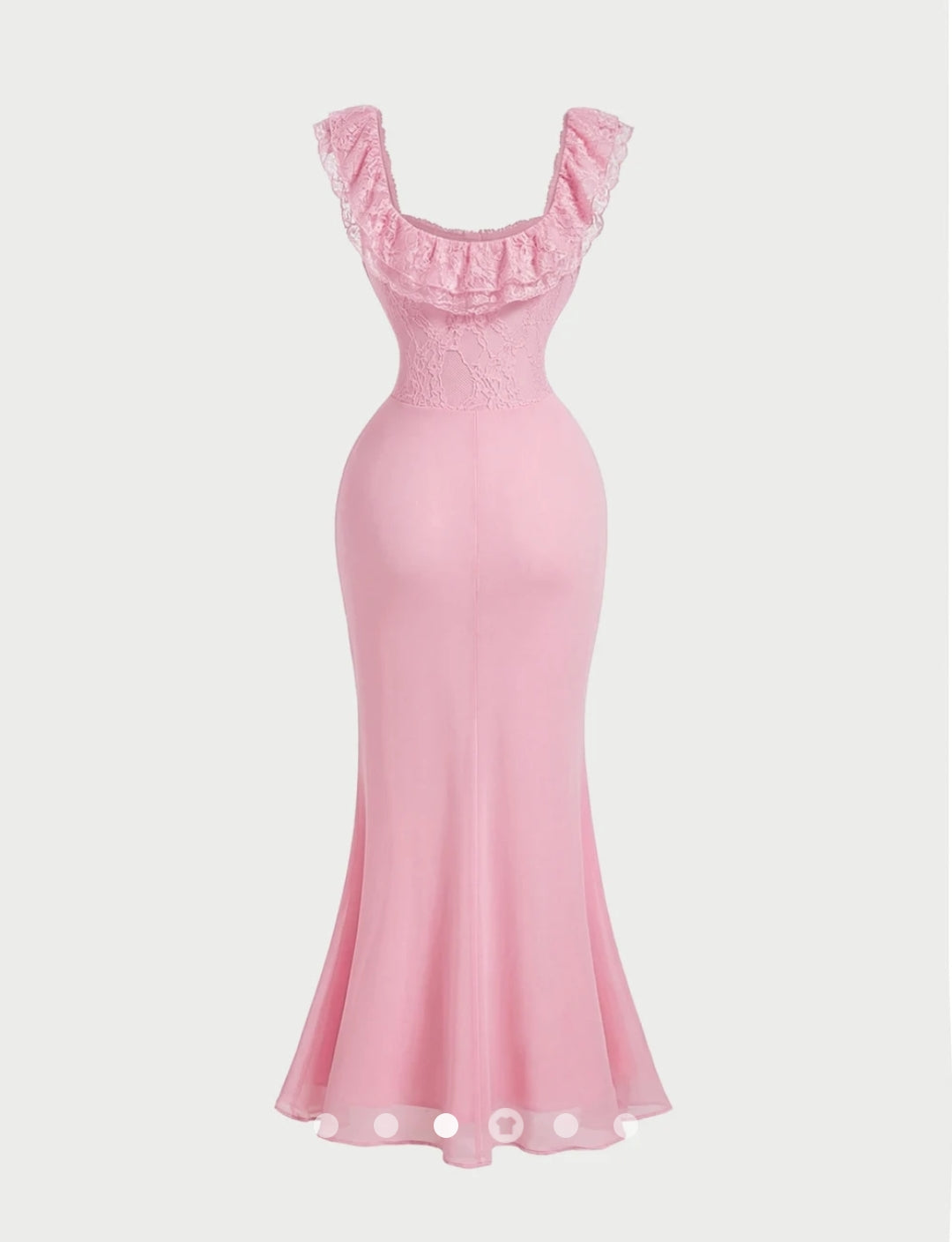 Lace-trimmed Bodycon Dress