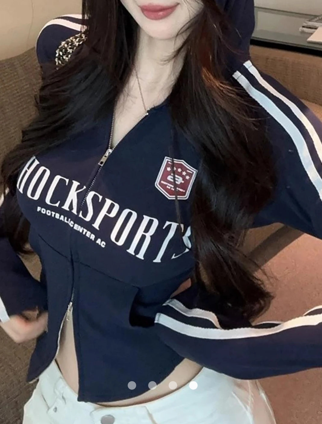 Full Sleeves Zipper Top
