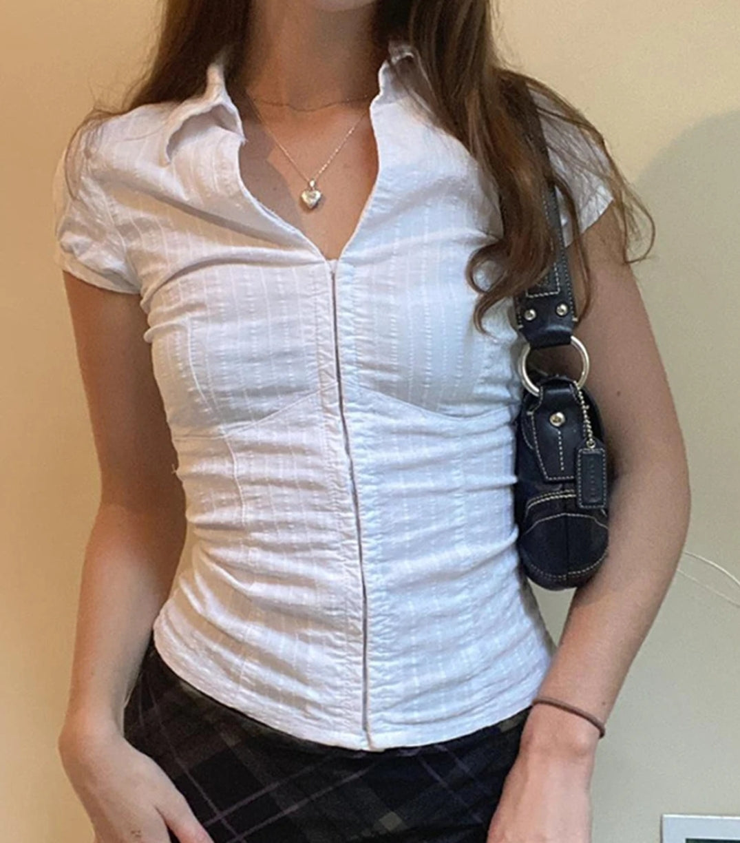 Hook button Placket Blouse