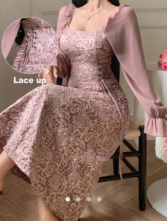 Ruffle A-Line Dress