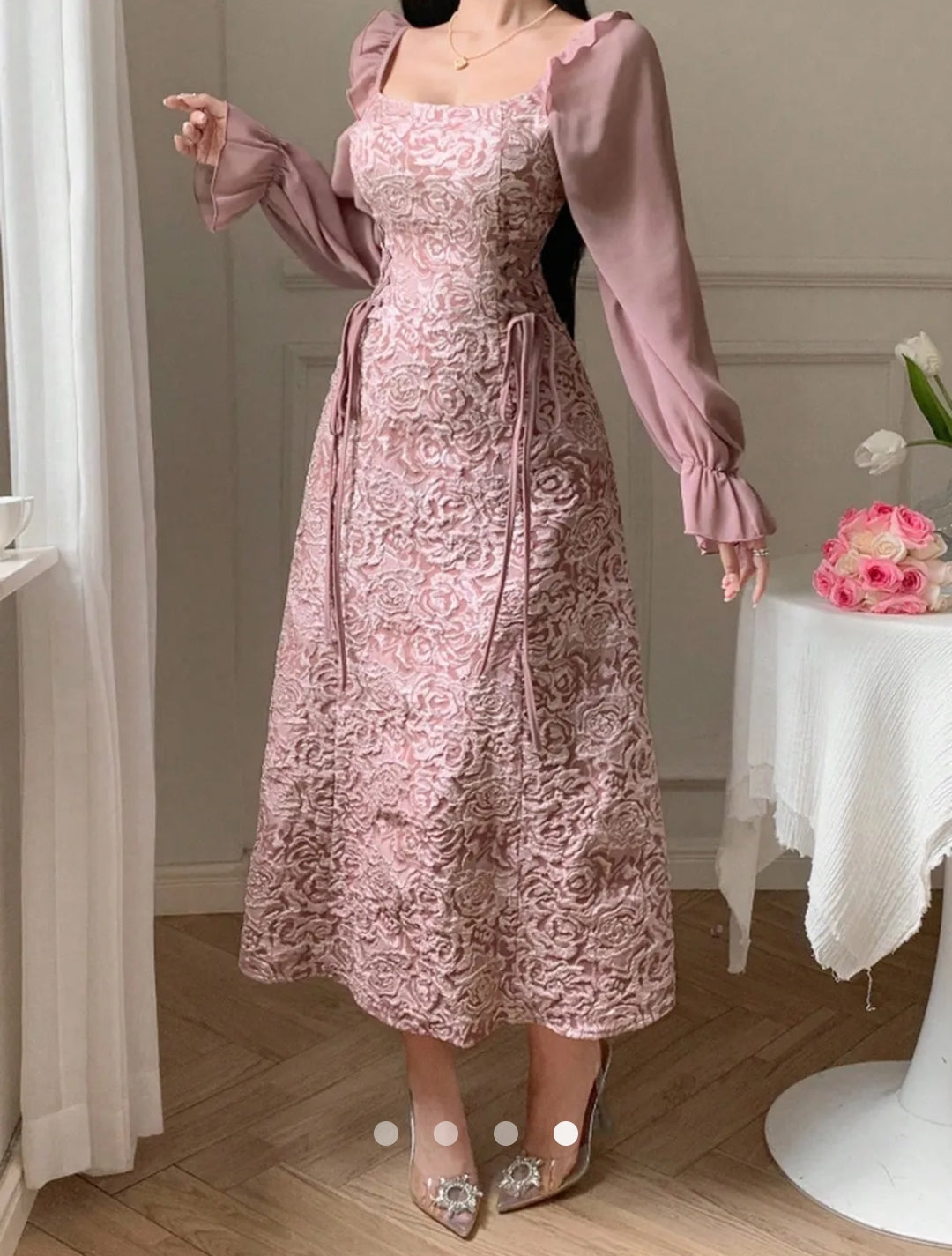 Ruffle A-Line Dress