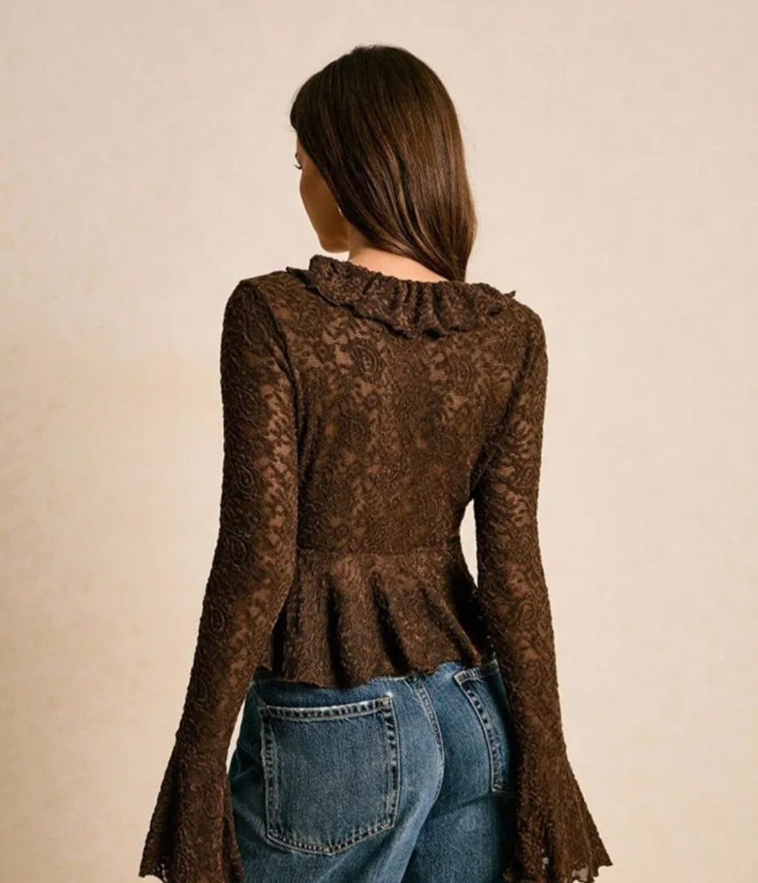 Textured Ruffle Top