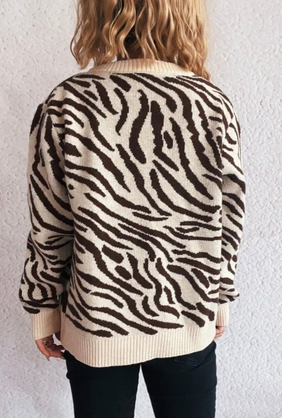 Off White Zebra Print Jacket