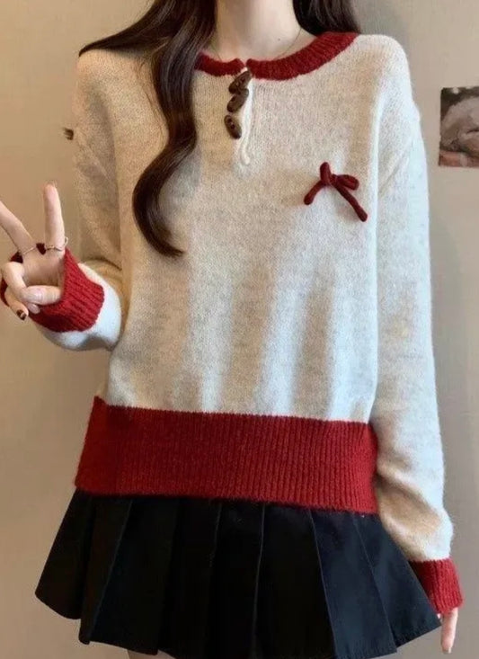Red Crew Neck Sweater