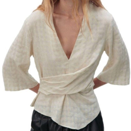 ZARA Quarter Sleeve Top