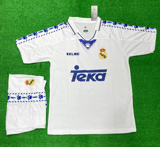 Real Madrid 1996/97 Retro Home Jersey with Shorts