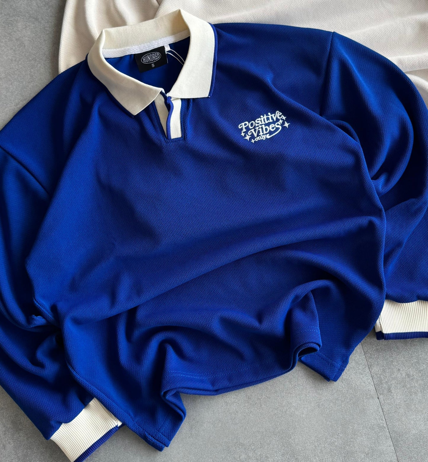 Full Sleeves Knitted Collar T-Shirt