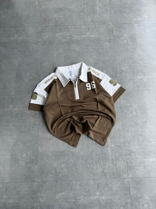 Oversized Fivesleeve Collar T-Shirt