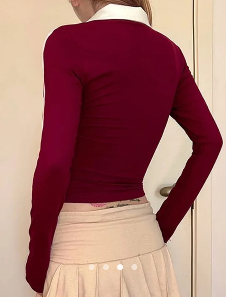 Printed Half Placket T-Shirt