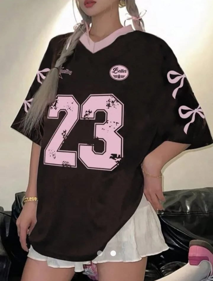 Streetwear Oversized Oversized Jersey T-Shirt