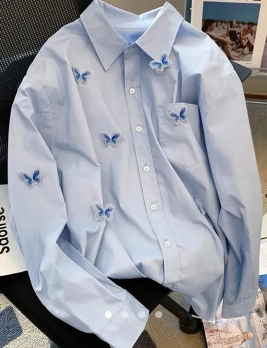 Applique Placket Blouse