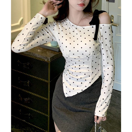 Asymmetrical Printed Padded Top