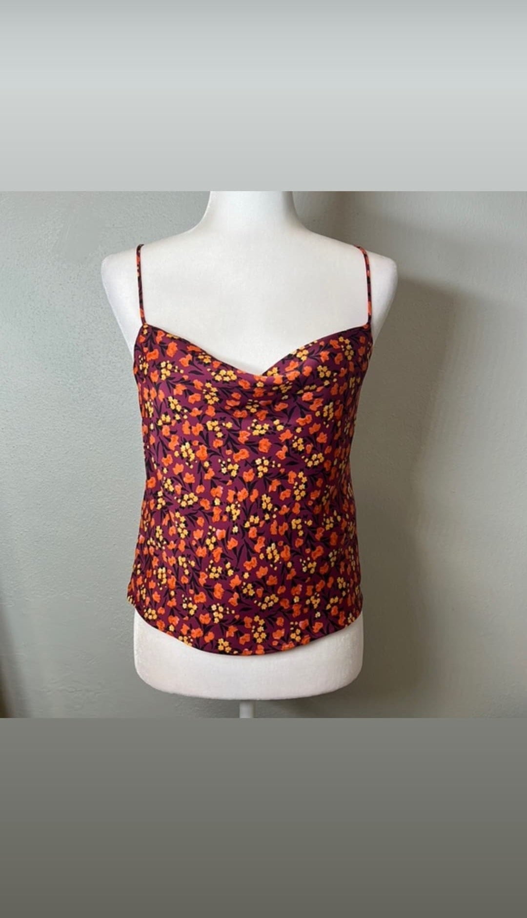 ZARA Spaghetti strap Printed Top