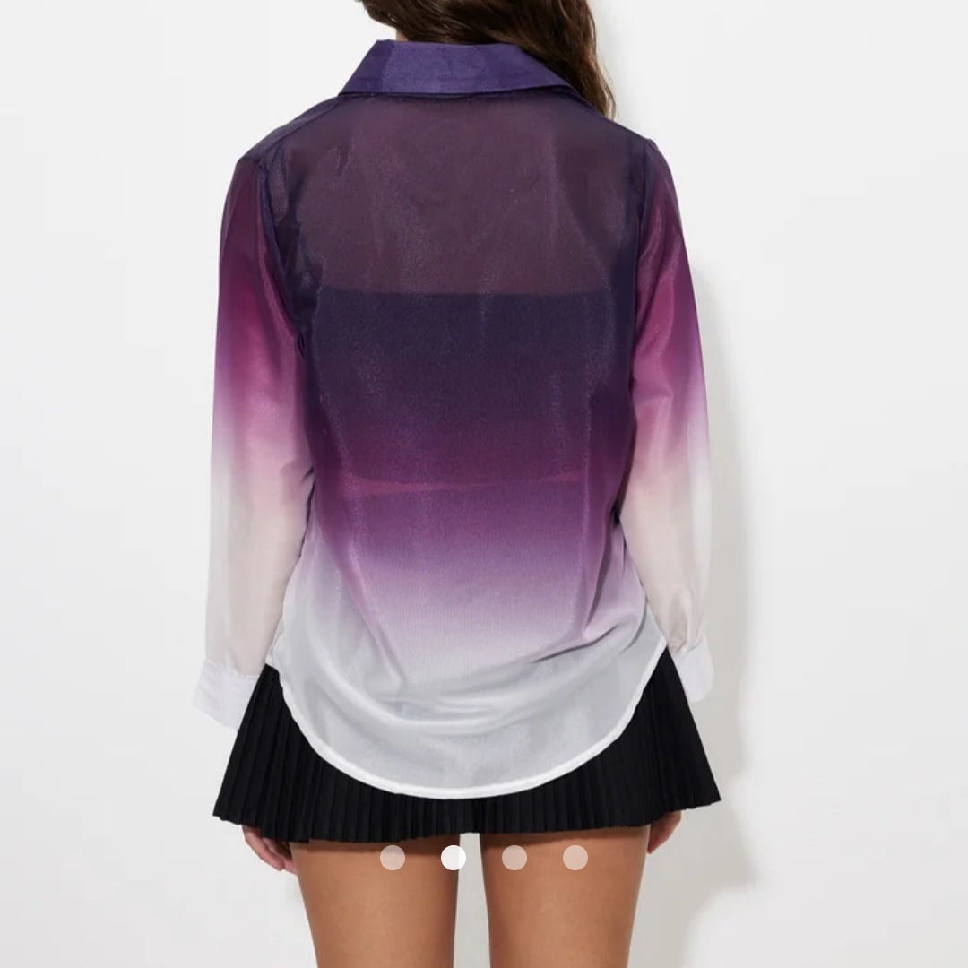 Printed Placket Blouse