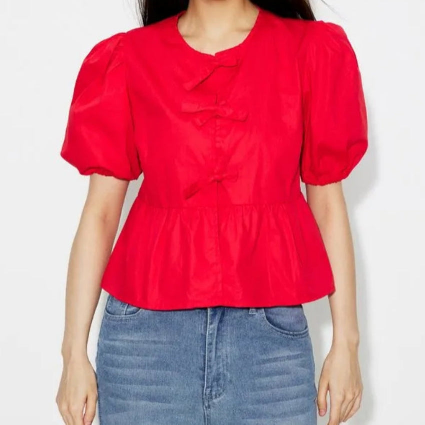 Tied Placket Blouse
