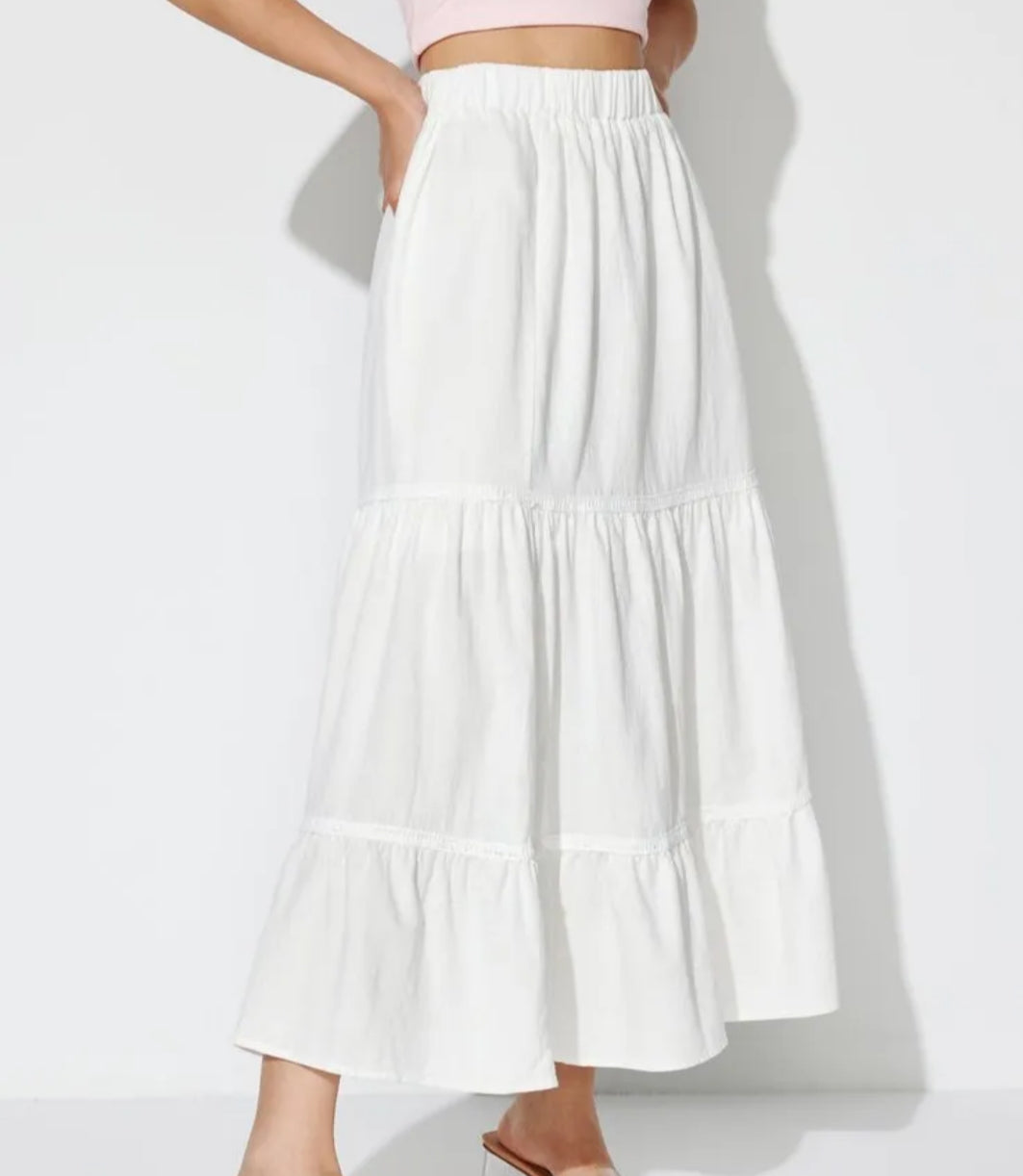 Patchwork A-Line Skirt