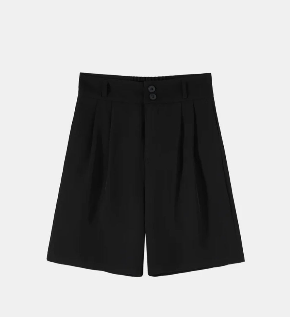 Buttoned Straight Leg Shorts
