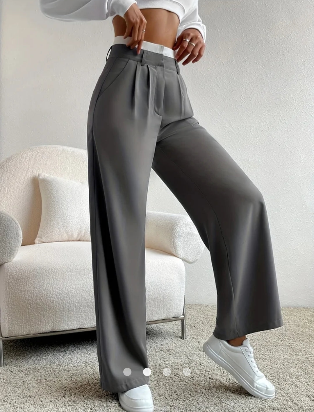 Colour Block Straight Leg Pant
