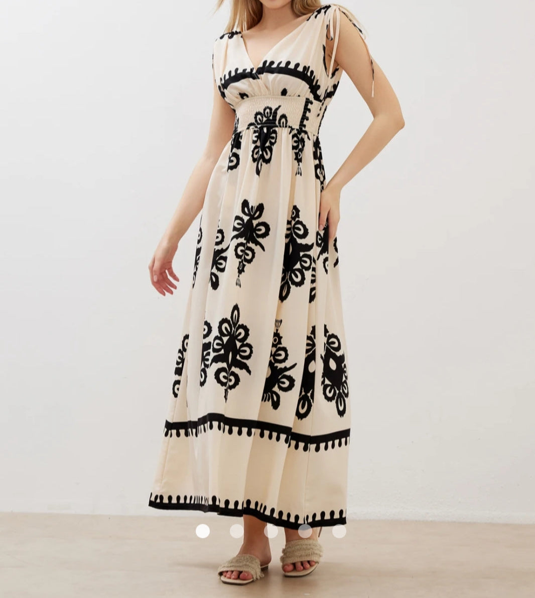 Drawstring A-Line Dress