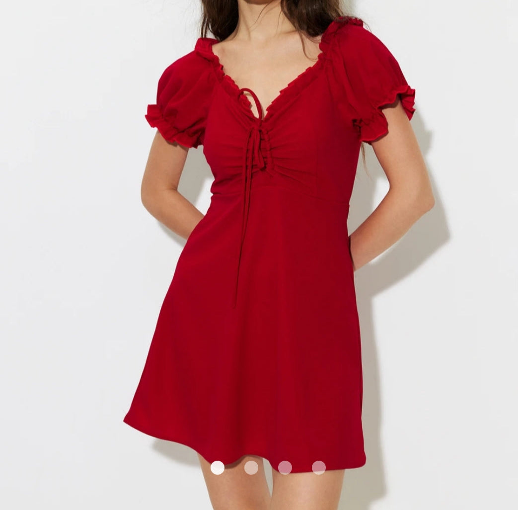 Gathered A-Line Dress