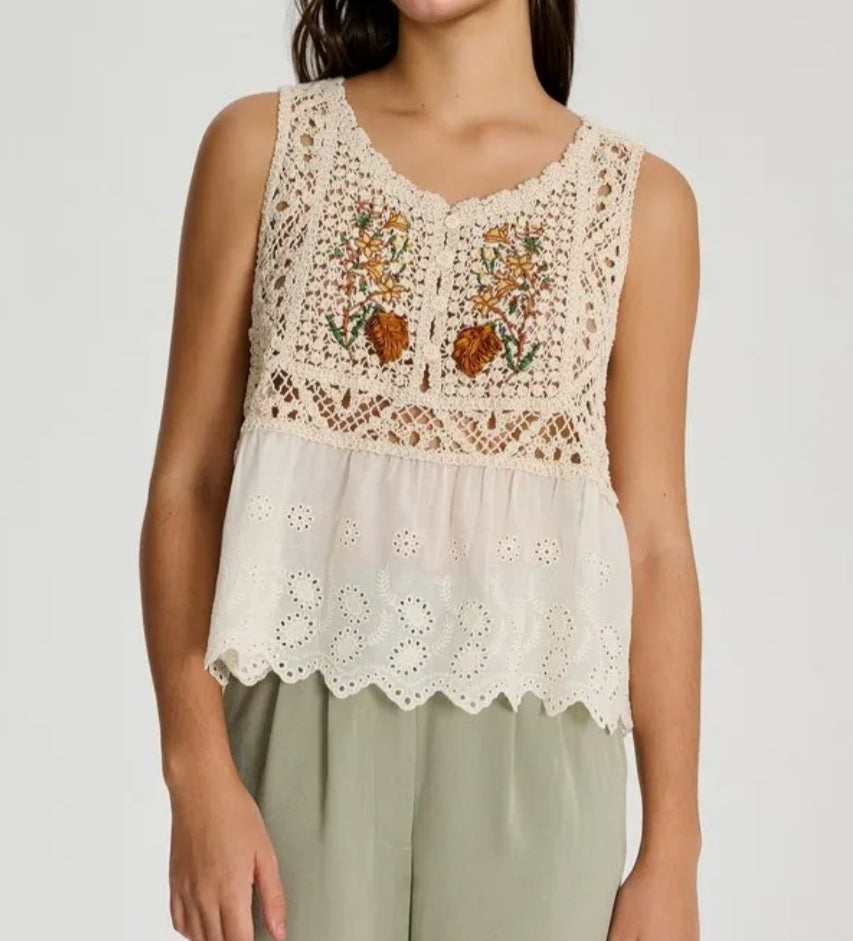 Openwork Knit Top