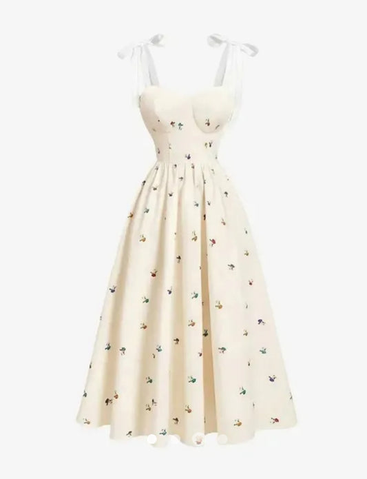 Lace Up A-Line Dress