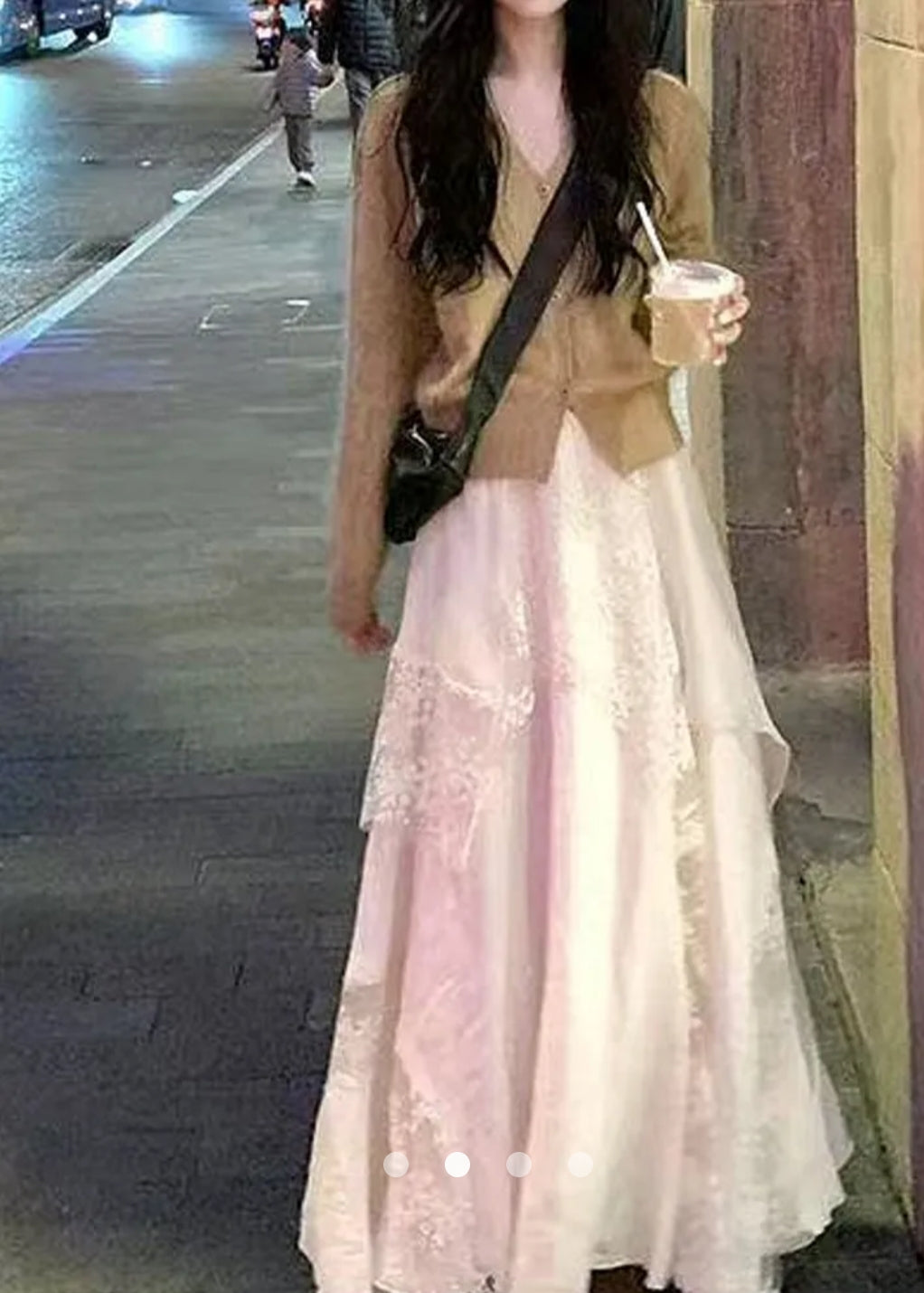 Contrast Asymmetric Skirt