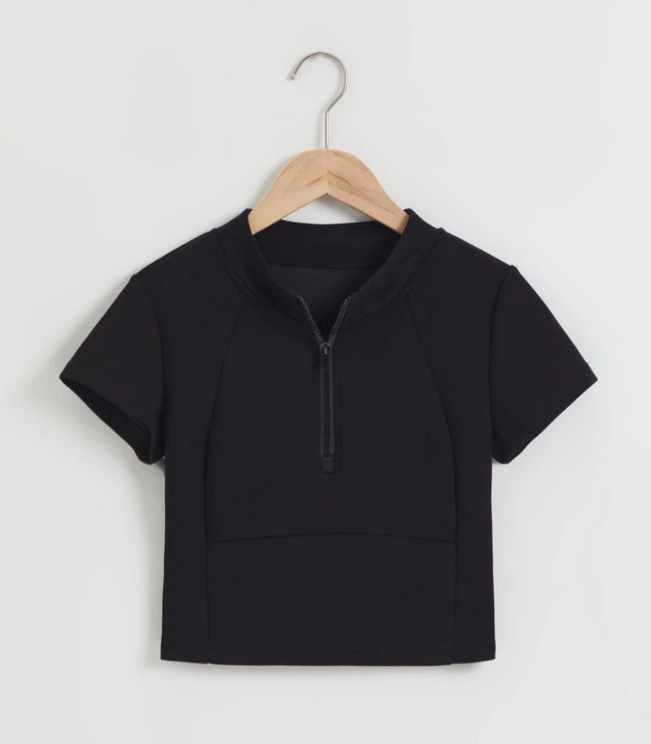 Cropped Top With Zipper