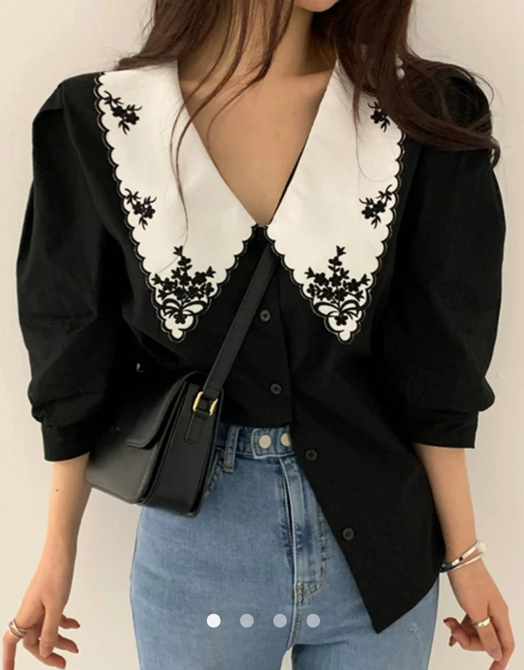 Patchwork Placket Blouse