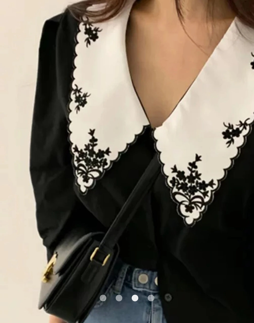 Patchwork Placket Blouse