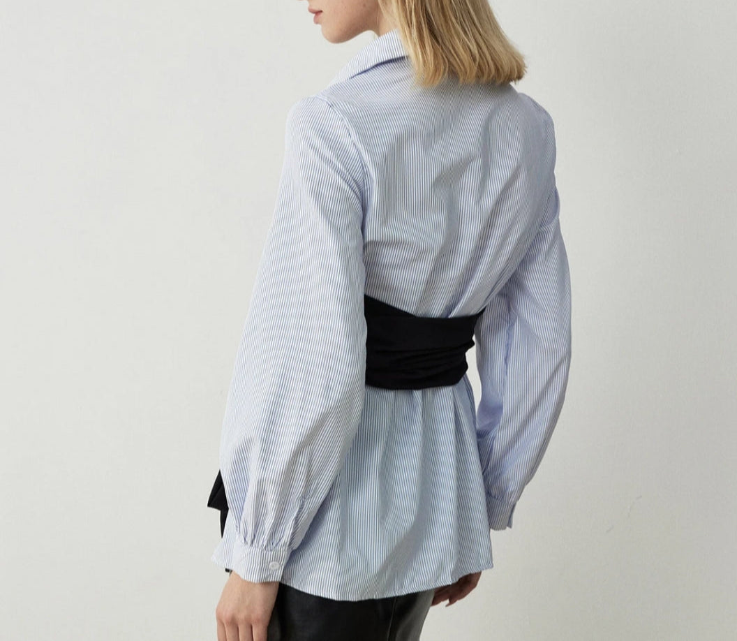 Patchwork Placket Blouse
