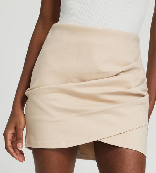 Pencil Gathered Short Skirt