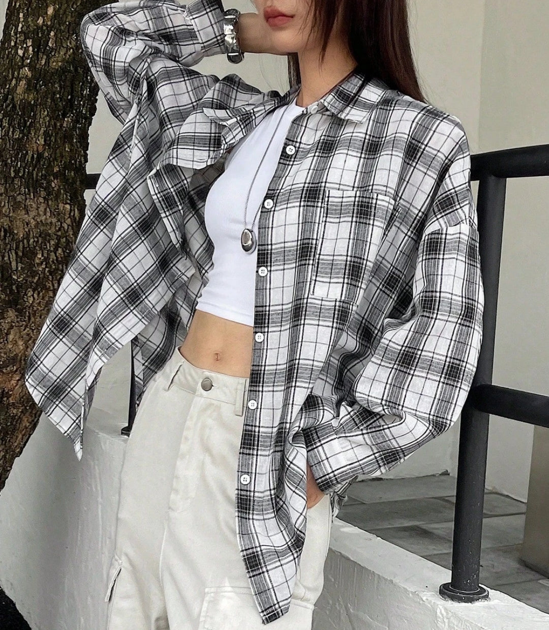 Printed Placket Blouse