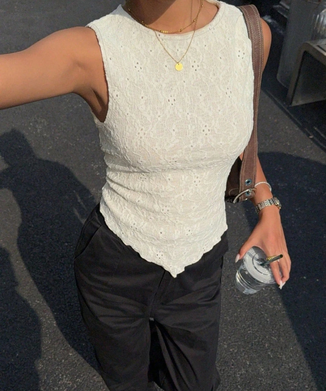 French Tank Top Sleeveless Slim Fit Top