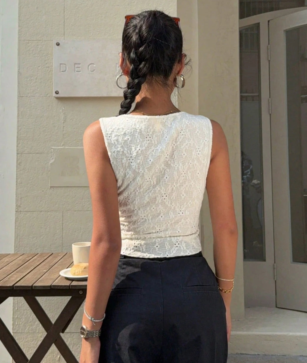 French Tank Top Sleeveless Slim Fit Top