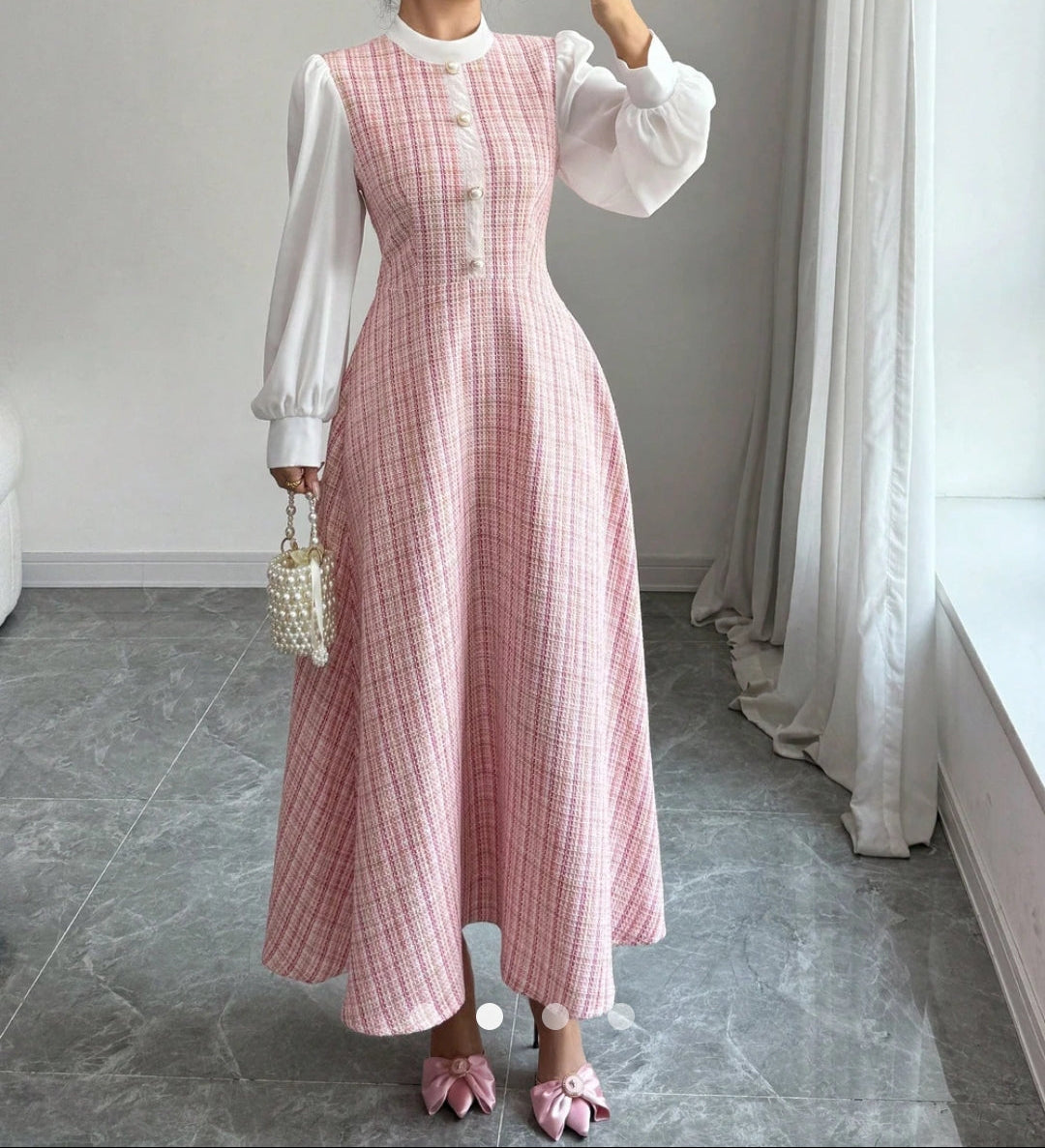 Patchwork A-Line Dress