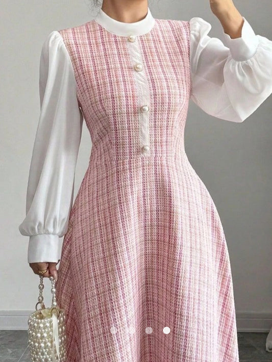 Patchwork A-Line Dress