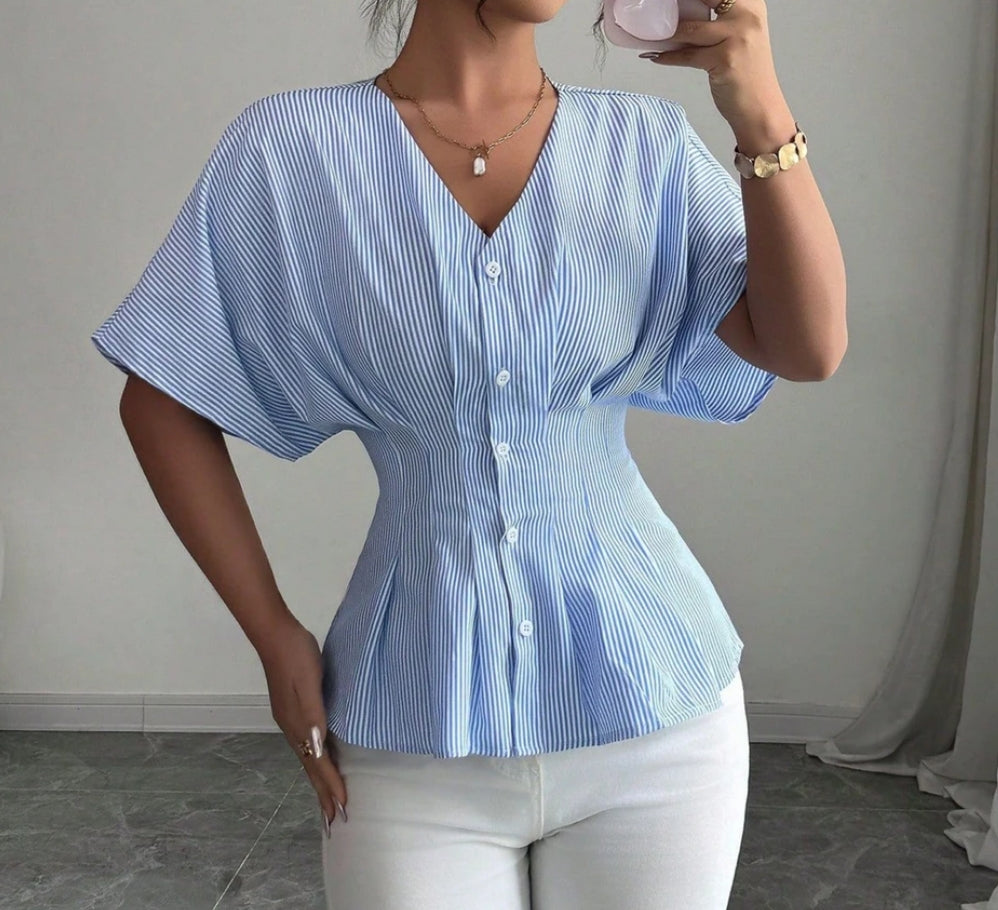 Gathered Placket Blouse