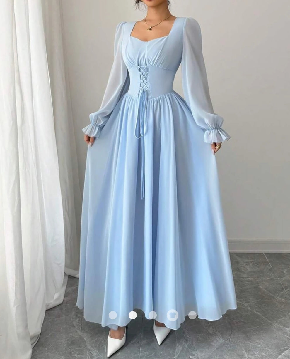 Drawstring A-Line Dress