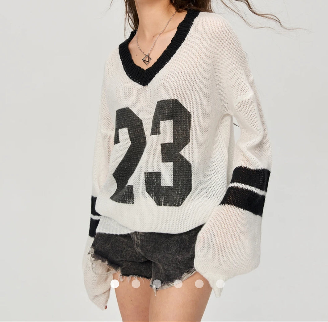 Colour Block Knit Pullover