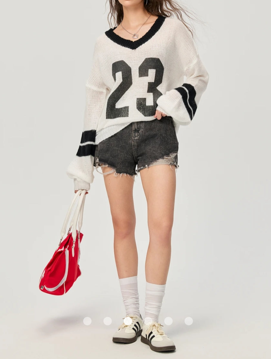 Colour Block Knit Pullover