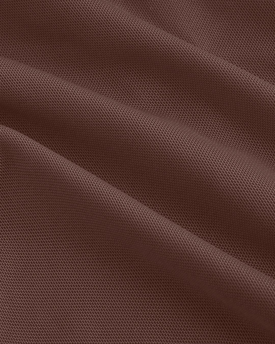 Mesh Sleeve Tie-Strap Fit Flare Dress in Chocolate Brown