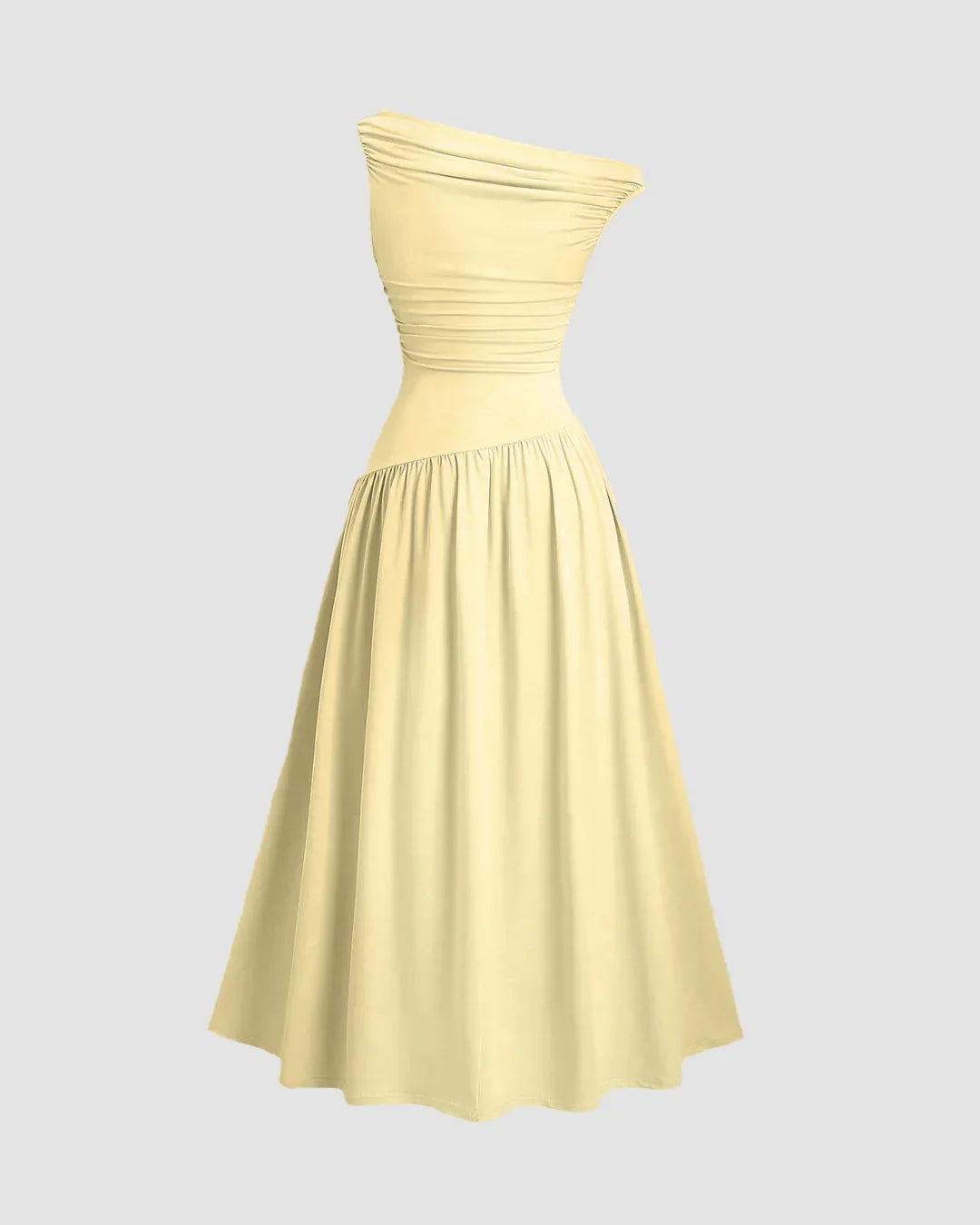 Vanilla Off-Shoulder Fit & Flare Dress