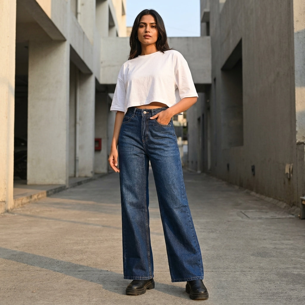 Imported High Waist Ultra Wideleg Jeans