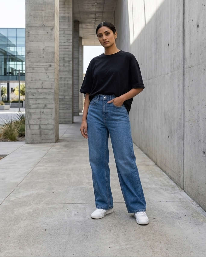 High Waist Wideleg Jeans
