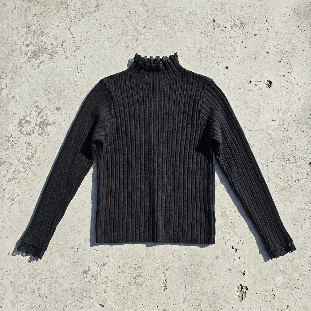 Lace trim Knitted Top