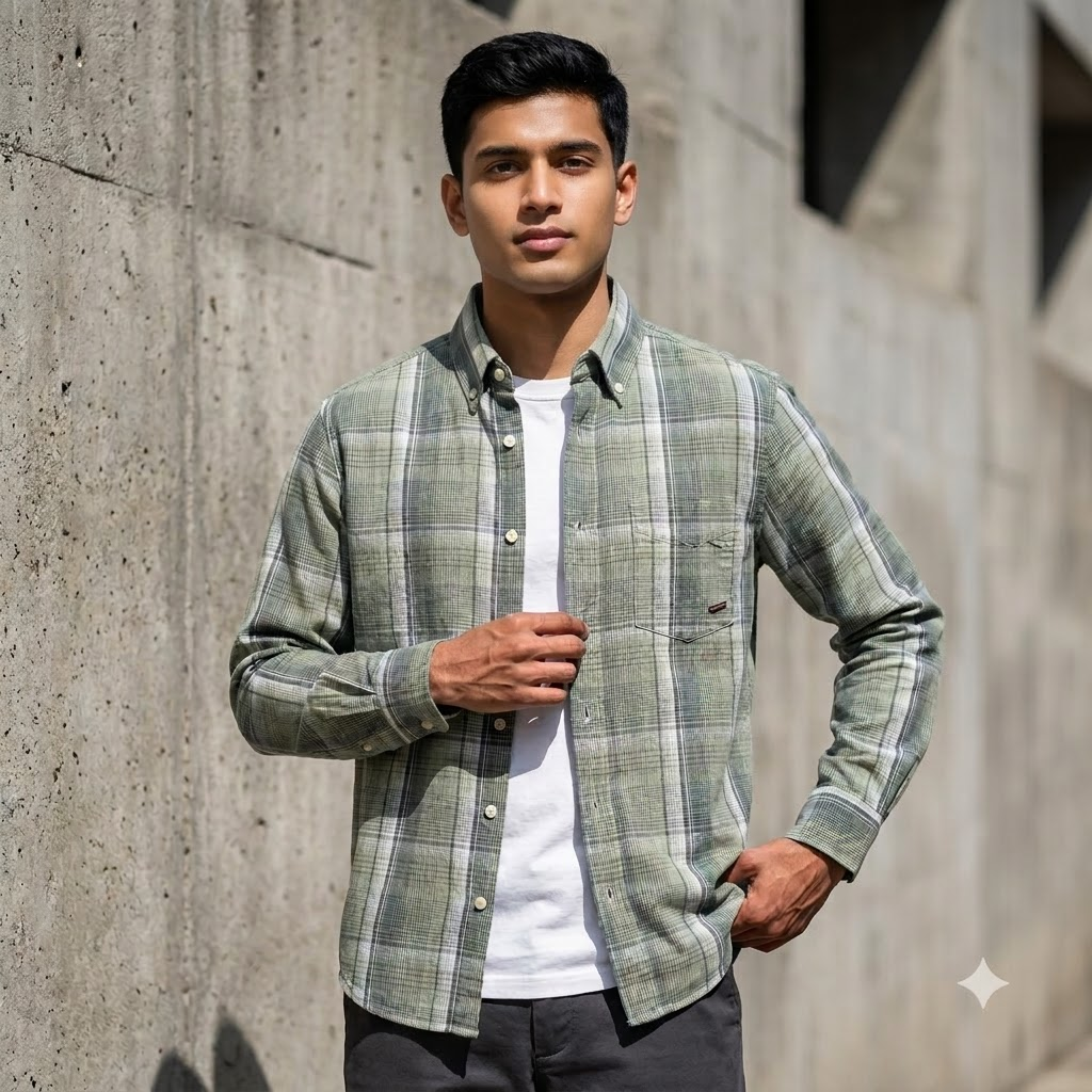 Check Cotton Shirt
