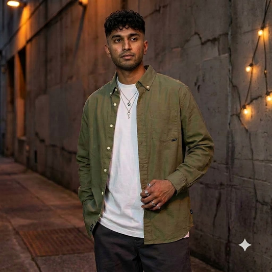Solid Cotton Shirt