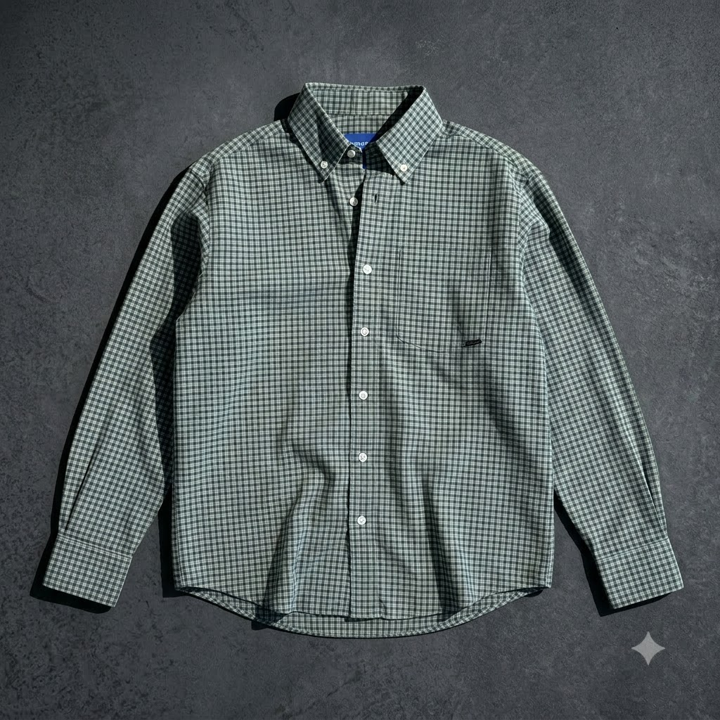 Micro-checks Cotton Shirt