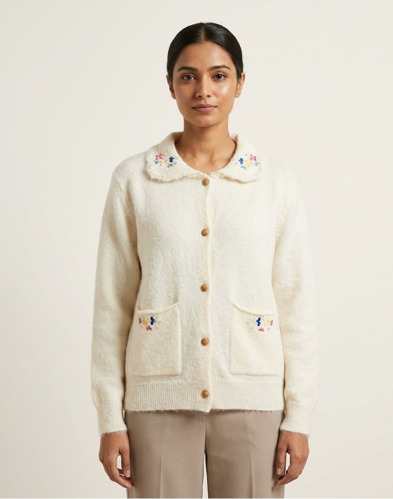 Embroidered Cardigan